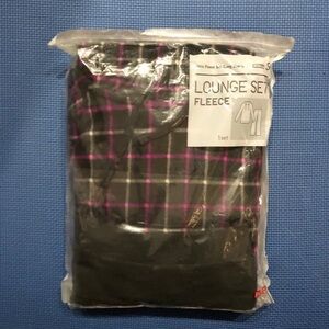 New Plaid Fleece Lounge Set